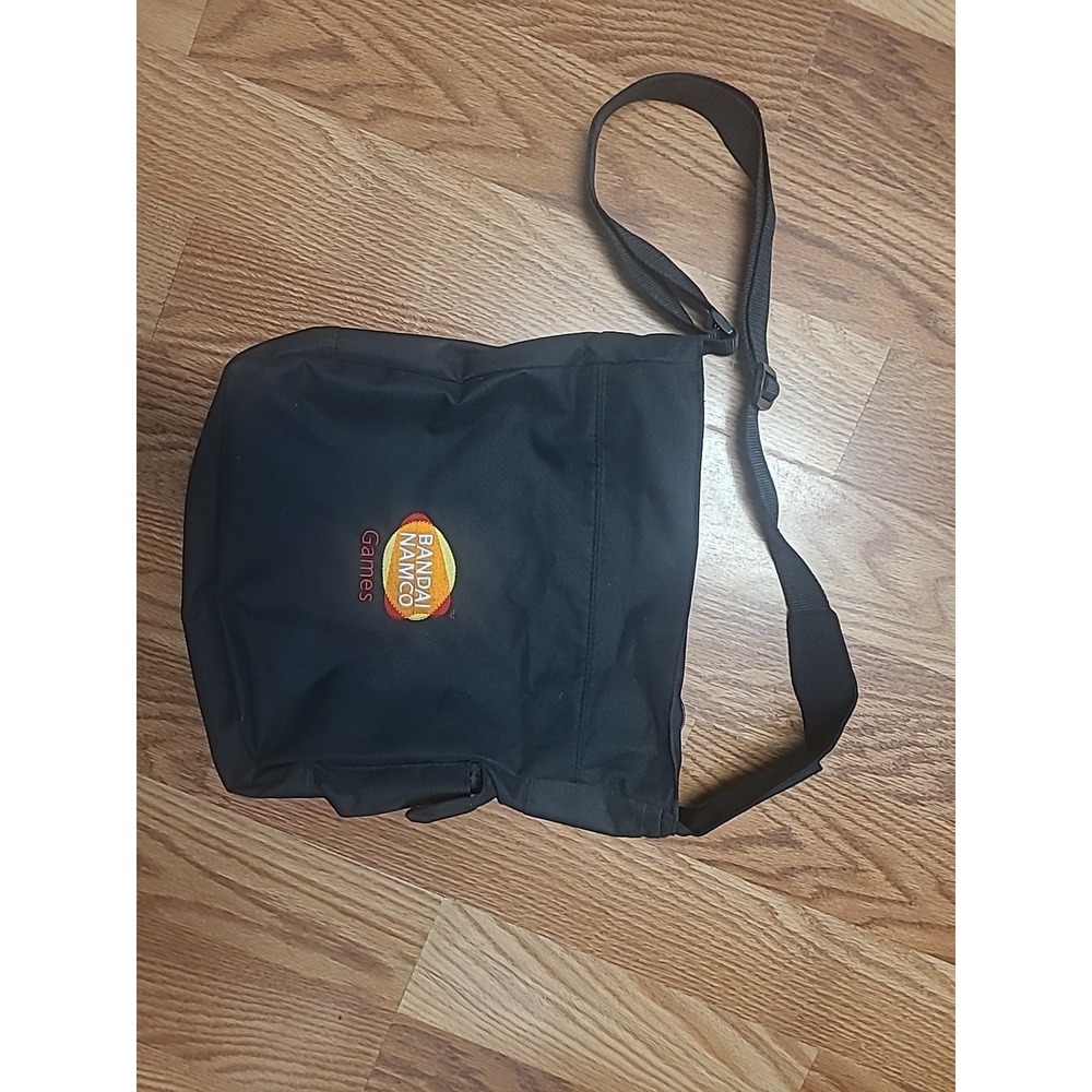 Rare Vintage Bandai Namco Games Messenger Bag Tote Black - Picture 3 of 8